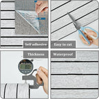 White/Grey 3D Wood Slat Panels for Walls Peel and Stick PVC Slat Wall Paneling - Image 4