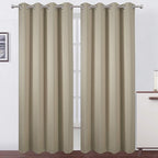 LEMOMO Blackout Curtains 66 x 95 inch/Beige Curtains Set of 2 Panels/Thermal by Lemomo