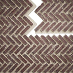 EverStone Herringbone Faux Brick Panel, 46 1/2"W x 25 1/4"H x 1"D, Merlot Color - Image 9