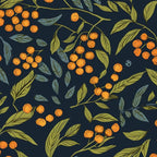 BOKEBEVE Blue Orange Green Wallpaper Peel and Stick Boho Leaves Floral Contact by BOKEBEVE