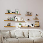 Small Floating Shelves for Wall Decor, Wall Mounted Wood Shelf for Bedroom - Image 6
