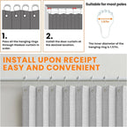 AJAZZ 100% Blackout Accordion Doors Interior Magnetic Door Curtain Closet Door - Image 7