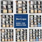 Mavivegue Book Shelf, 12 Cube Storage Organizer, DIY Bookcase, Metal Cube - Image 6