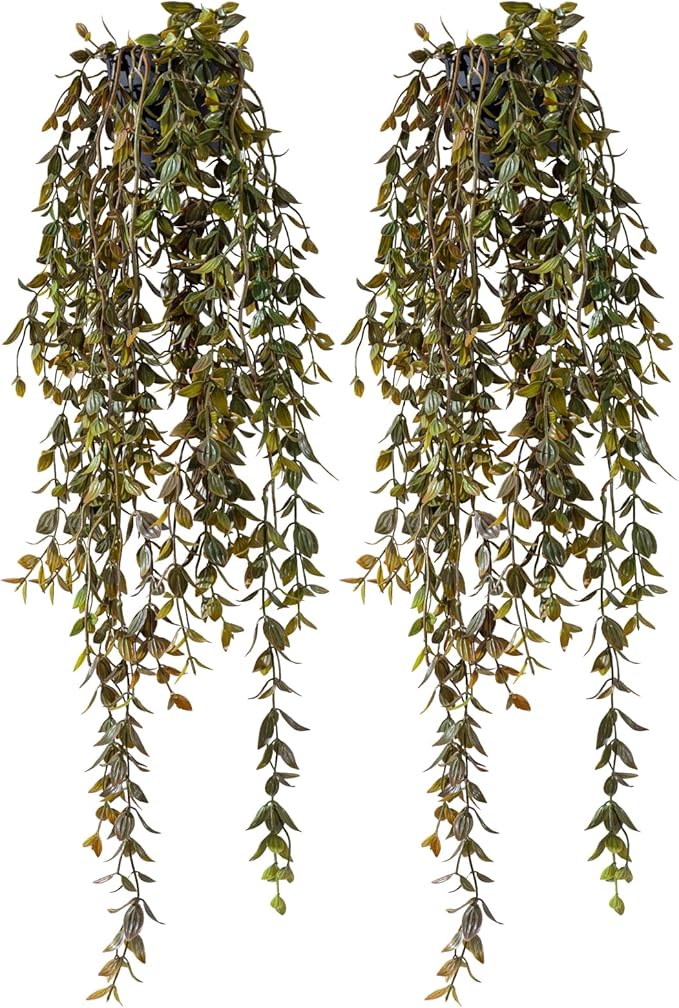 Artificial Hanging Plant 2 Pcs Faux Plant Ivy Vine Faux Eucalyptus Vines Fake - Image 9