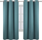 LEMOMO Sea Teal Thermal Blackout Curtains/42 x 72 Inch/Set of 2 Panels Room - Image 2
