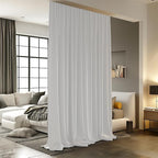 Room Divider Curtains for Ceiling Track Rod, 4.3 ft Wide x 8 ft Tall, 1 Panel by RoomDarkning