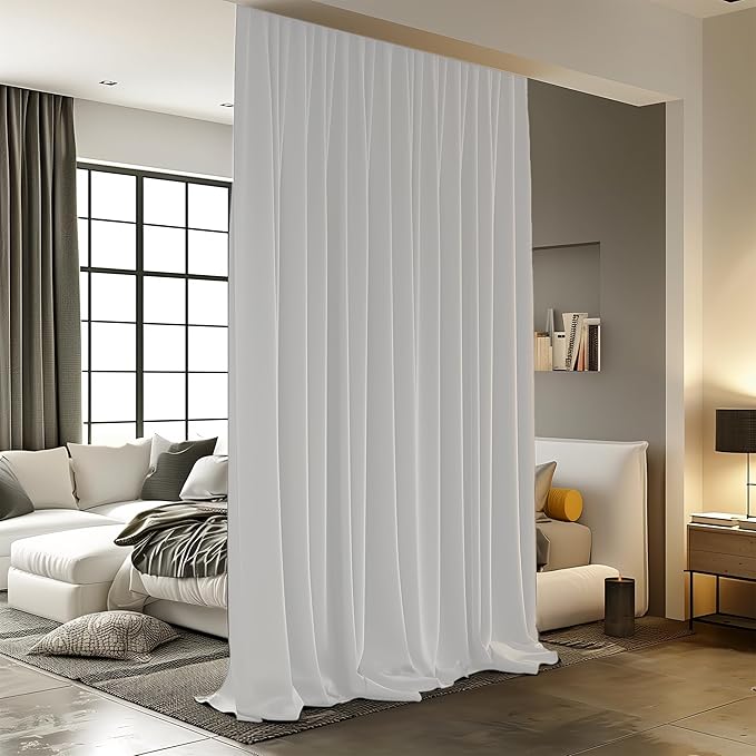 Room Divider Curtains for Ceiling Track Rod, 12.5 ft Wide x 7 ft Tall, 1 Panel by RoomDarkning