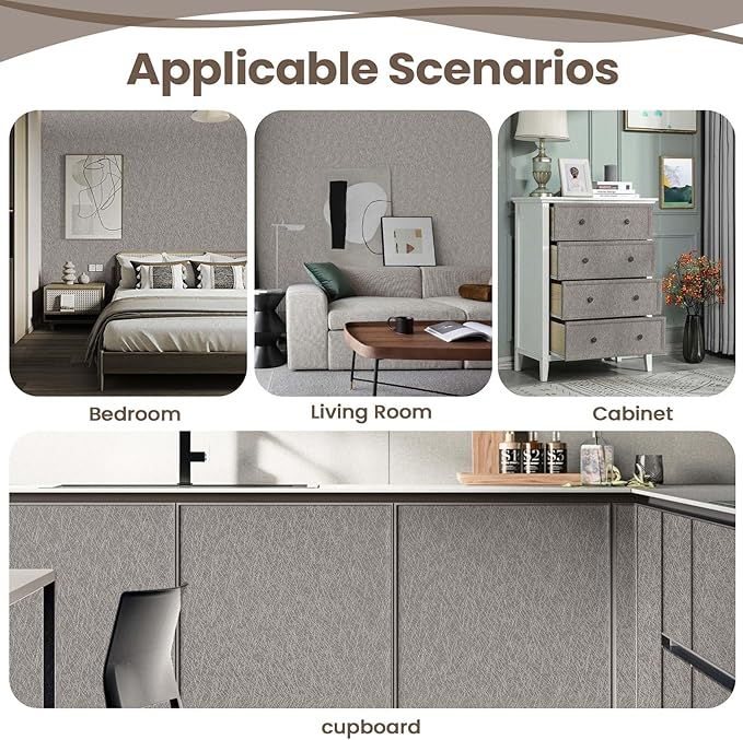 Abyssaly Taupe Peel and Stick Self Adhesive Wallpaper - Image 3