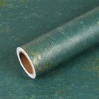 VEELIKE Distressed Teal Gold Metallic Peel and Stick Wallpaper Plaster Concrete - Image 8