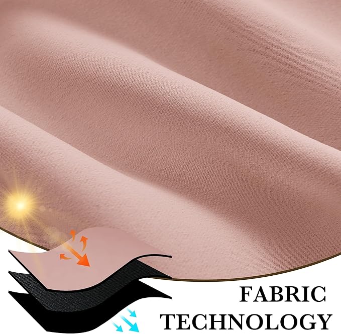 RYB HOME Bedroom Blackout Curtains 63 inches Long, 100% Blackout Thermal - Image 7