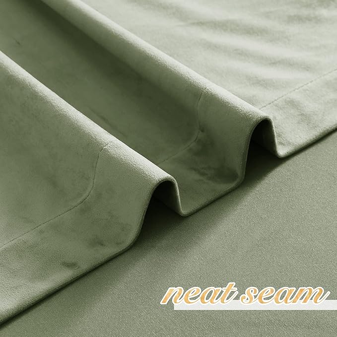 NICETOWN Super Soft Velvet Curtains 72 inches, Sound Reducing Cold Heat - Image 6