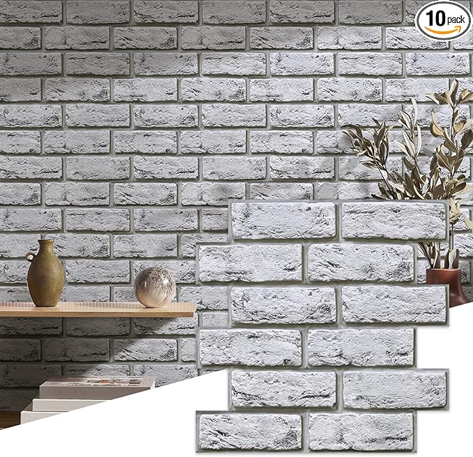 Commomy Faux Brick Peel and Stick Wall Panels by CommomyDecor