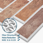 16-Pack 3D Faux Brick Acoustic Wall Panels, 11.8" x 11.8" PET Soundproof & - Image 3