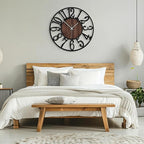 Maxstar Large Round Wall Clock for Living Room Decor Battery Operated Non - Image 6