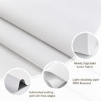 AOSKY Custom Linen Roller Blinds Shades - Image 2