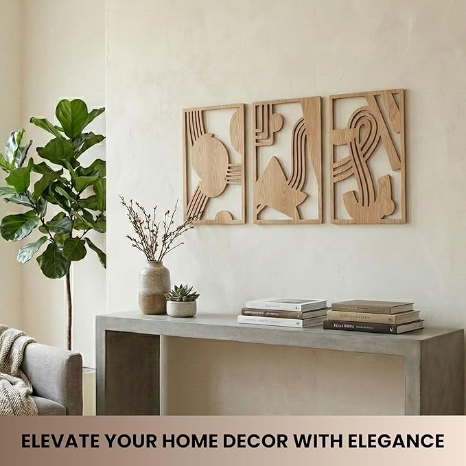 qmmp Modern Wooden Wall Sculptures - Image 2
