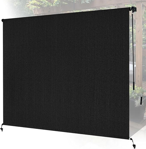 12'W x 8'H Black Outdoor Roller Shade by Unknown