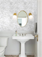 Ismoon Large Floral Peel and Stick Wallpaper Boho White/Grey Contact Paper - Image 7