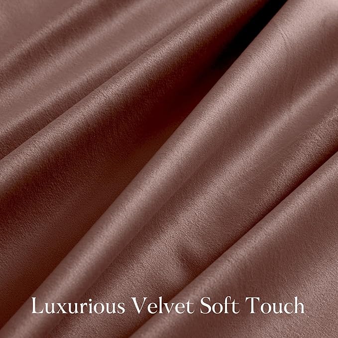 NICETOWN Pink Velvet Curtains 102 inches - Image 5