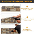 ROOMTEC 6-Packs Faux Stone Wall Covering Panels - Image 5