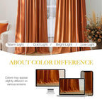 NICETOWN Orange Velvet Curtains 84 inch Long - Image 9