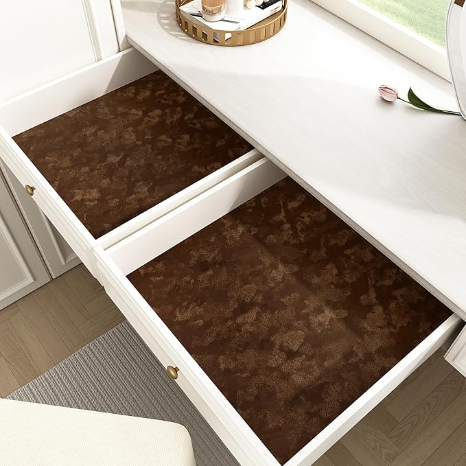 Wallercity Deep Brown Velvet Peel and Stick Wallpaper Self Adhesive Felt Sheets - Image 7