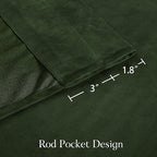 NICETOWN Velvet Cafe Windows Valance, Olive Green Window Treatment - Image 6