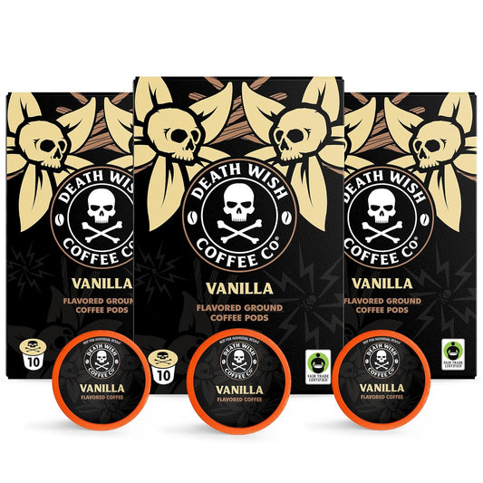 Death Wish Coffee, Vanilla Single Serve Pods (30 Count)