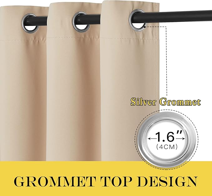 NICETOWN Blackout Curtain 102 inch Length, Grommet Thermal Curtain Room - Image 2