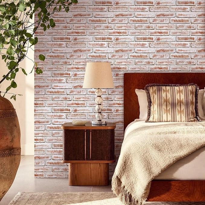 Commomy 3D Peel and Stick Brick, Ultralight Thin PVC Faux Brick Wall Panels - Image 6