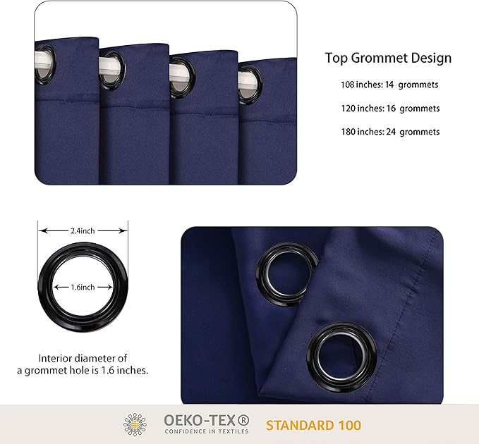 BONZER Room Divider Curtain Total Privacy Wall Wide Thermal Insulated Blackout - Image 3