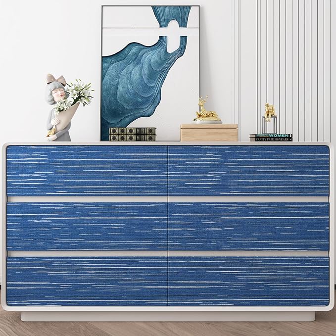 Livelynine Blue Grasscloth Peel and Stick Wallpaper Textured Prepasted Navy - Image 2