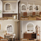 Arched Backlit Mirror Bathroom 30"x36"- Frameless LED Bathroom Mirror - Image 7