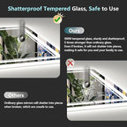 60x36 LED Bathroom Mirror with Lights, Backlit and Front Lit Anti-Fog Lighted - Image 7