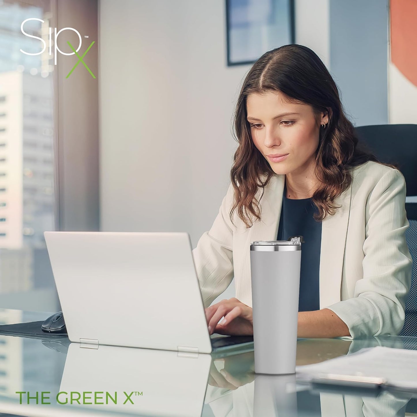 SIPX™ Triple-Insulated Tumblers - 22oz. Premium Modern Tumbler With Lid, insulated Cup Keeps Hot For 6 Hours, Stainless Steel Tumbler Made Of Sustainable Material, Coffee Travel Mug For Home & Office