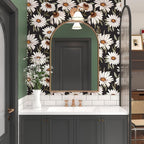 Daisy Floral Wallpaper Peel and Stick Boho Wallpaper - Image 3