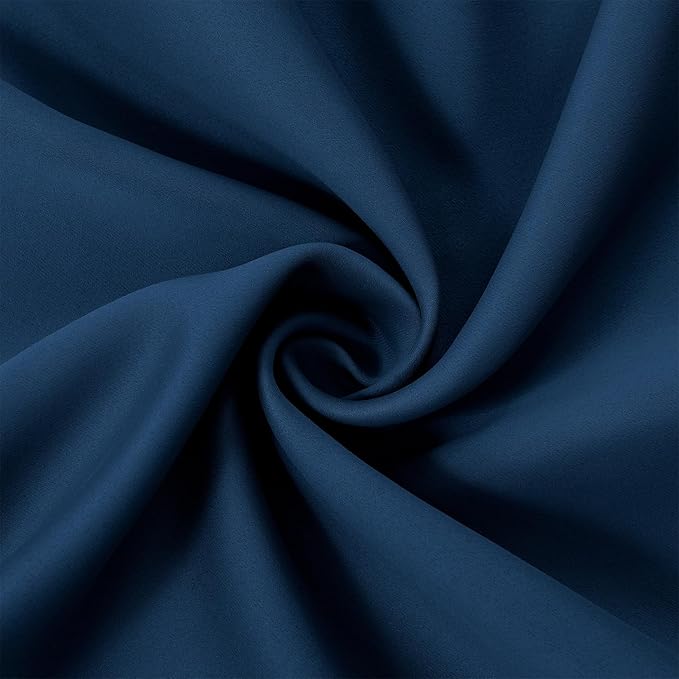 LEMOMO Navy Blue Thermal Blackout Curtains/52 x 54 Inch/Set of 2 Panels Room - Image 5