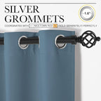 NICETOWN Smoky Blue Blackout Curtains 84 inches Length - Image 2
