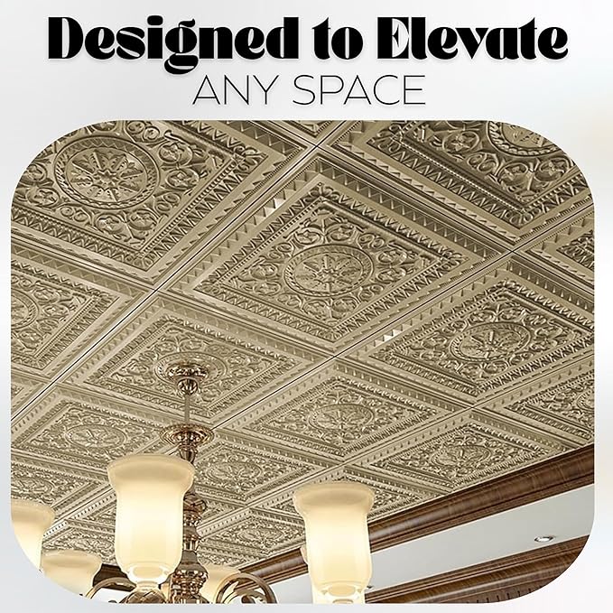 Art3d 12-Pack PVC Drop Ceiling Tiles, 2ft x 2ft - Image 5