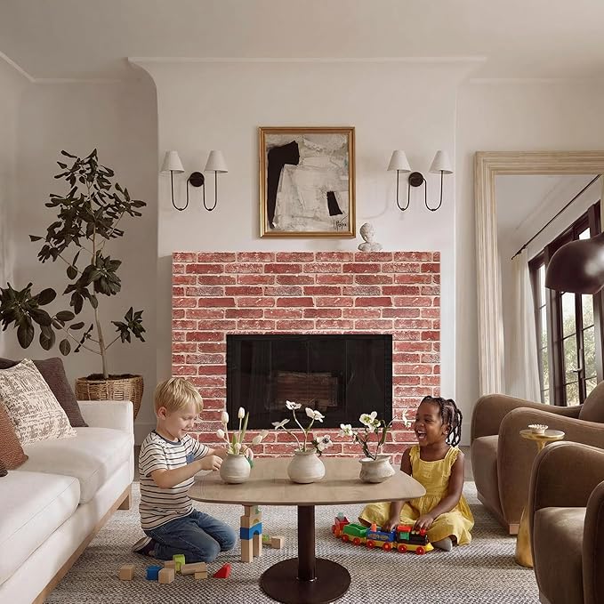Commomy 3D Peel and Stick Brick, Ultralight Thin PVC Faux Brick Wall Panels - Image 6