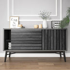 VEELIKE Charcoal Black Wood Slat Peel and Stick Wallpaper 24''x118'' Modern - Image 8