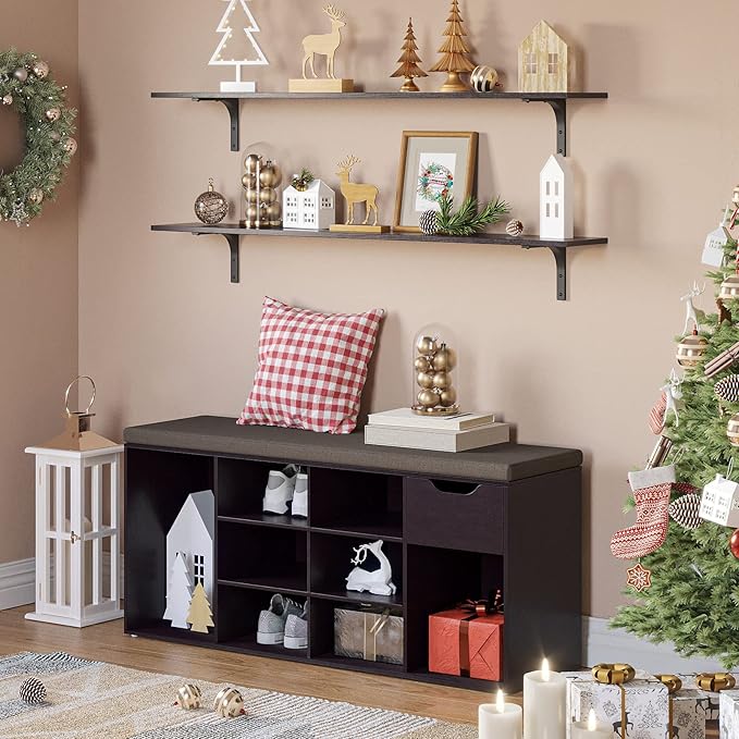 DINZI LVJ Long Wall Shelves, 47.3Inch Wall Mounted Shelves Set of 2, Extra - Image 9