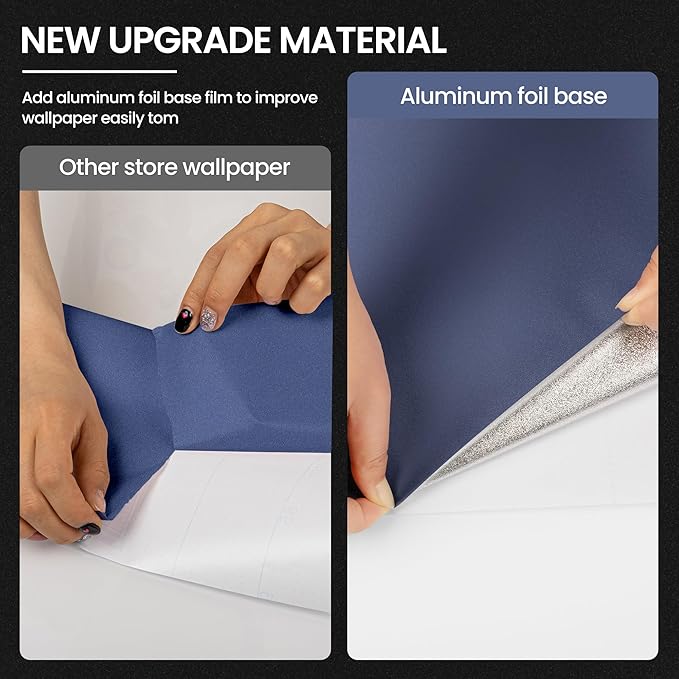 practicalWs Blue Peel and Stick Wallpaper 15.7" x 393.7" Blue Contact Paper - Image 6