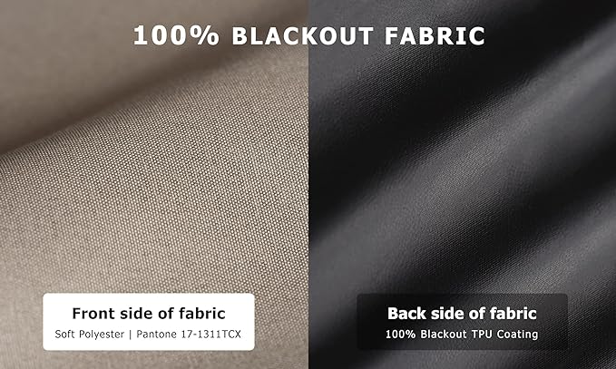 LazBlinds 100% Blackout Roller Shades, No Tools No Drill Cordless Blinds - Image 2