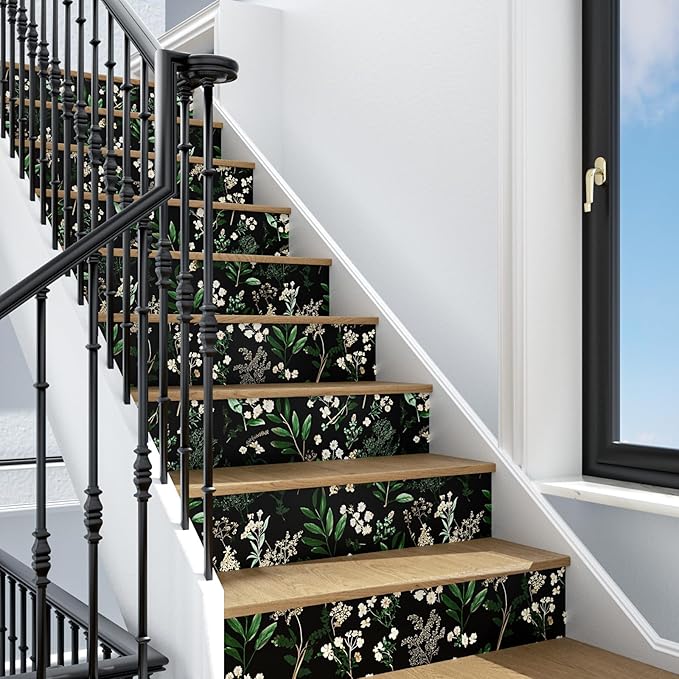 Laatse Dark Floral Wallpaper Peel and Stick Green Leaf Wallpaper Vintage - Image 5