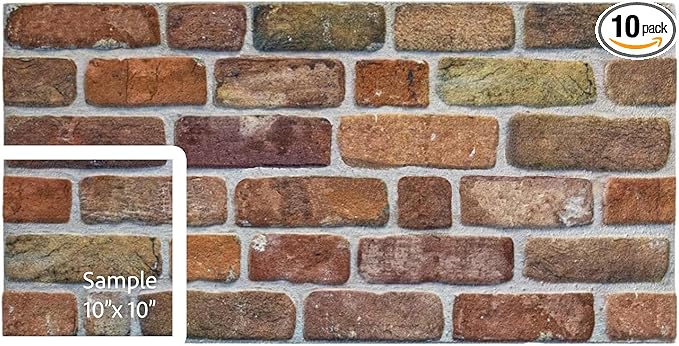 Dundee Deco 3D Wall Panels Faux Brick by DundeeDeco