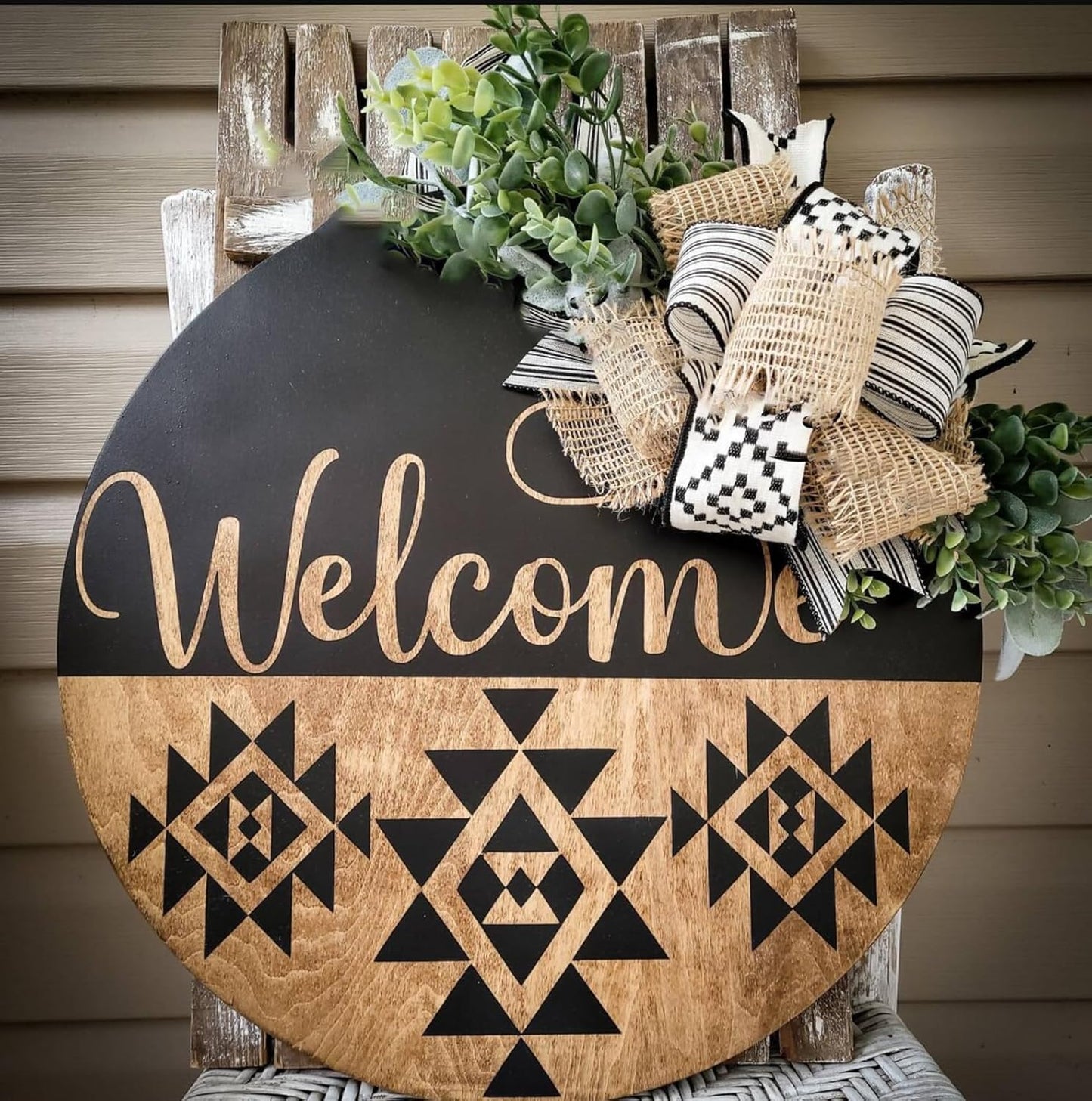 Welcome Stencils for Painting on Wood 12” Welcome Stencil for Door Mat Half Round Stencils for Wood Sign Doormat Fabrics