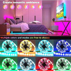 Tenmiro Led Lights for Bedroom 100ft Music Sync Color Changing Strip Lights - Image 5