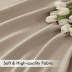 MIULEE Taupe Back Tab Blackout Curtains 84 Inch Length 2 Panels Set - Image 6