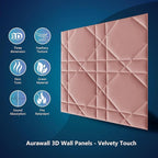 Velvet 3d wall panels for Interior wall Decor peel and stick, Soundproof - Image 6